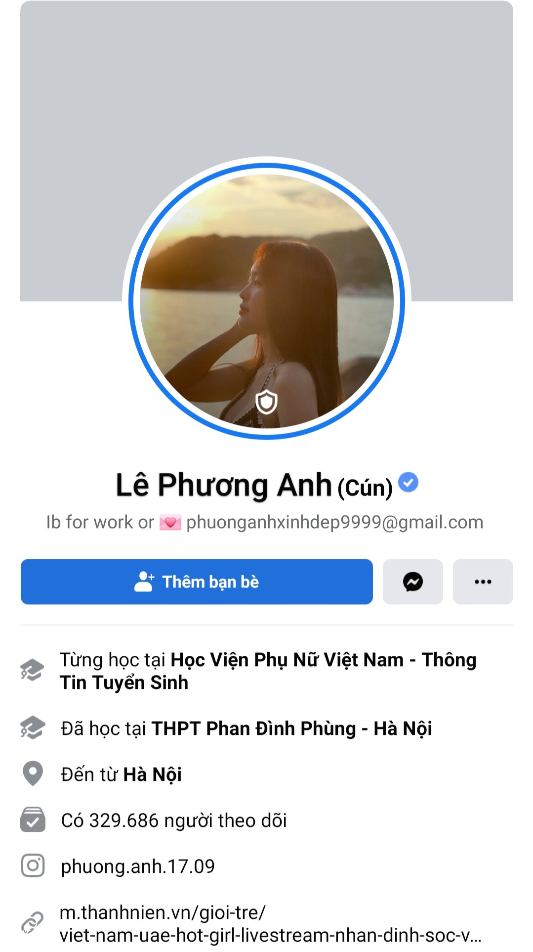 Facebook Le Phuong Anh